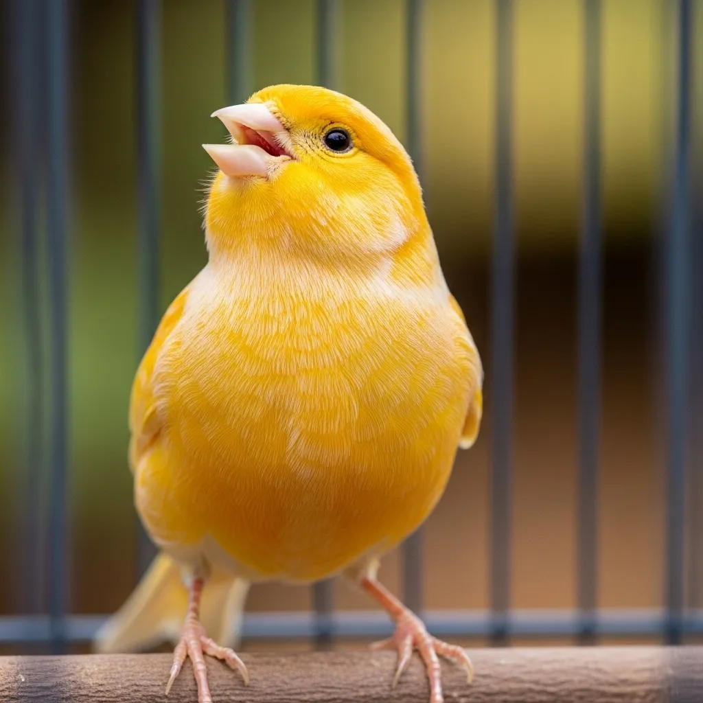 Male Canary singing.